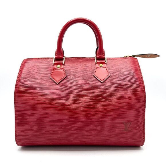Louis Vuitton Handbags - Louis Vuitton Castillian Red Epi Speedy 25